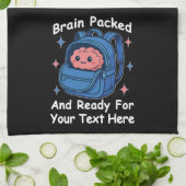 Schattige Back-to-School "Brain Ready" Theedoek (Gevouwen)