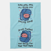 Schattige Back-to-School "Brain Ready" Theedoek (Verticaal)