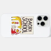 Schattige Back to School Dieren Veiligheidsontwerp Case-Mate iPhone Case (Achterkant (horizontaal))