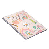 Schattige Back to School patroon | schoolbenodigdh Notitieboek (Rechterzijde)