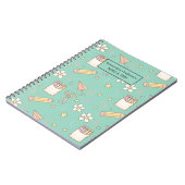 Schattige Back to School patroon | schoolbenodigdh Notitieboek (Linkerzijde)