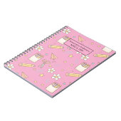 Schattige Back to School patroon | schoolbenodigdh Notitieboek (Linkerzijde)