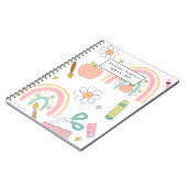 Schattige Back to School patroon | schoolbenodigdh Notitieboek (Linkerzijde)