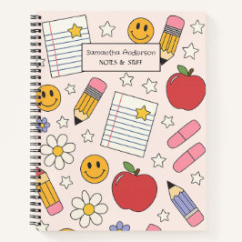 Schattige Back to School patroon | schoolbenodigdh Notitieboek