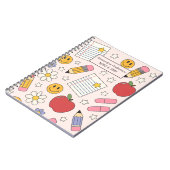 Schattige Back to School patroon | schoolbenodigdh Notitieboek (Linkerzijde)