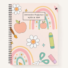 Schattige Back to School patroon | schoolbenodigdh Notitieboek