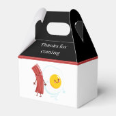 schattige Bacon-eieren Breakfast Bedankdoosjes (Voorkant Zijde)