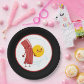 schattige Bacon-eieren Breakfast Papieren Bordje (Feest)