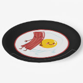 schattige Bacon-eieren Breakfast Papieren Bordje (Gekanteld)
