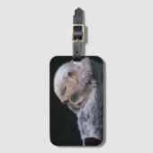 Schattige baden Zee otter Bagagelabel (Voorkant (verticaal))