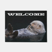 Schattige badend Zee Otter Welkom Deurmat (Voorkant)