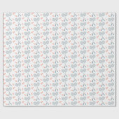 Schattige Badminton Birdie Racquet Shuttlecock Ret Cadeaupapier (Vlak)