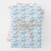 Schattige Badminton Birdie Racquet Shuttlecock Ret Inpakpapier Vel (In situ)