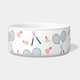 Schattige Badminton Birdie Racquet Shuttlecock Ret Voerbakje