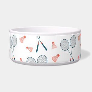 Schattige Badminton Birdie Racquet Shuttlecock Ret Voerbakje