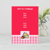 Schattige badminton kaart (Staand voorkant)