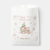 Schattige Baer Christmas Girl Baby shower Favor Ba Bedankzakje (Voorkant)