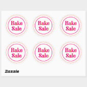 Schattige Bake Sale Roze Geel Ronde Sticker (Vel)