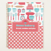 Schattige bakgerei op Red Gingham Planner (Voorkant)