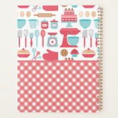 Schattige bakgerei op Red Gingham Planner (Achterkant)