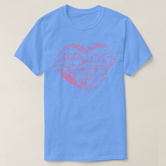 Schattige bakken liefde hart t-shirt (Design voorkant)
