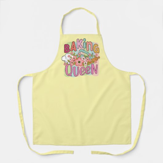 Schattige bakken Queen keuken Schort (Voorkant)