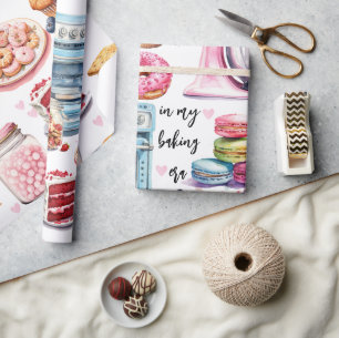 Schattige bakken Waterverf Gebak Aangepaste Quotes Cadeaupapier