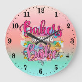 schattige bakkerij die woordkunst gaat bakken grote klok (Voorkant)