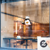 schattige bakkerij openingstijden vensterbank raamsticker (Cafe Raam)