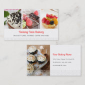 Schattige bakkerij Visitekaartje met 4 foto's (Voorkant / Achterkant)