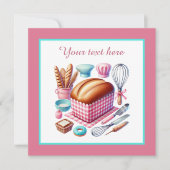 Schattige bakkerijbroodfeest kaart (Voorkant)
