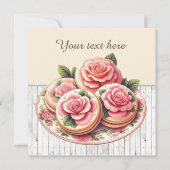 Schattige bakkerijkoekjesfeest kaart (Voorkant)