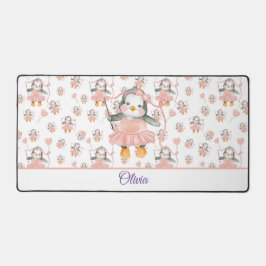 Schattige Ballerina Baby Penguin Roze Bureaumat