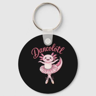 Schattige Ballerina Ballet Axolotl Dance Funny Gif Sleutelhanger
