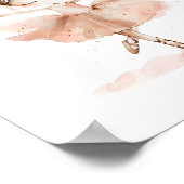 Schattige Ballerina Ballet Dans Sterren Watercolor Poster (Hoek)
