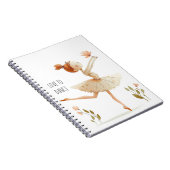 Schattige Ballerina Ballet Liefde Naar Dans Waterv Notitieboek (Rechterzijde)