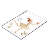 Schattige Ballerina Ballet Liefde Naar Dans Waterv Notitieboek (Linkerzijde)