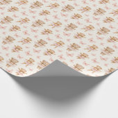 Schattige ballerina beren cadeaupapier (Hoek)