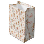 Schattige ballerina beren medium cadeauzakje (Voorkant Gekanteld)
