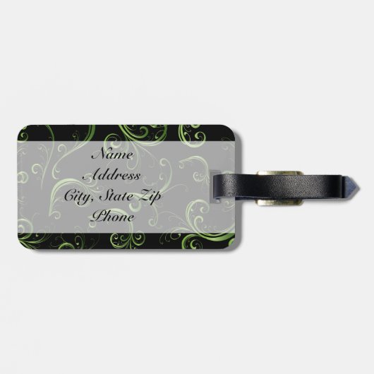 Schattige Ballerina Dancer | DIY-tekst | Lime Gree Bagagelabel (Achterkant horizontaal)