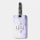Schattige Ballerina Dancer | DIY-tekst | Paars Bagagelabel (Achterkant verticaal)