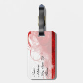 Schattige Ballerina Dancer | DIY-tekst | Rood Bagagelabel (Achterkant verticaal)