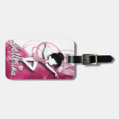 Schattige Ballerina Dancer | DIY-tekst | Roze Bagagelabel (Voorkant horizontaal)