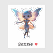 Schattige Ballerina Dansende Robot Pixie Sticker (Vel)