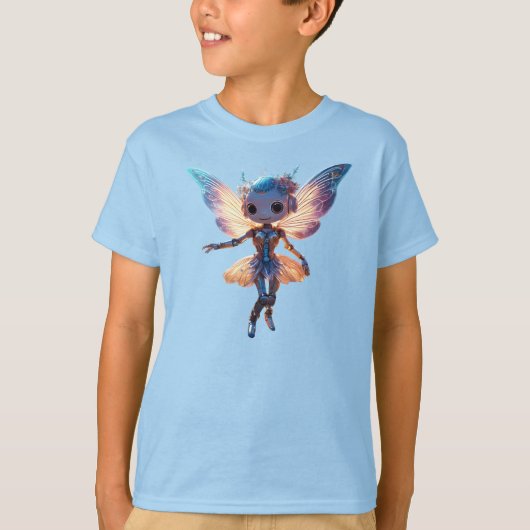 Schattige Ballerina Dansende Robot Pixie T-shirt (Voorkant)