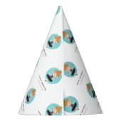 Schattige Ballerina in Zwart Jurk Kids Verjaardag Feesthoedjes (Achterkant)