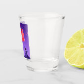 schattige ballerina Kat middernachtboom Shot Glas (Rechts)