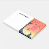 Schattige Ballerina & Kat Zonsondergang Post-it® Notes (Schuin)