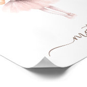 Schattige Ballerina Kind Slaapkamer Decor Waterver Poster (Hoek)