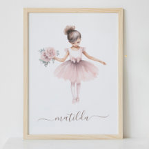 Schattige Ballerina Kind Slaapkamer Decor Waterver